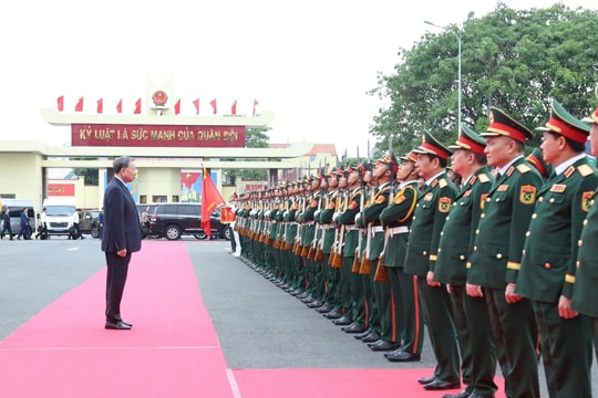 Tổng Bí thư, Chủ tịch nước Tô Lâm thăm, làm việc tại Quân khu 5