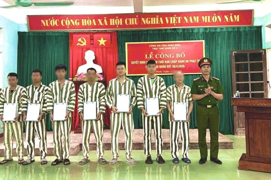 Tha tù trước thời hạn có điều kiện cho 34 phạm nhân dịp lễ 30/4