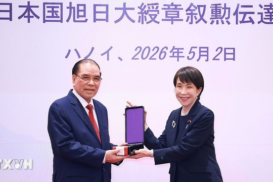Nhật Bản trao tặng Huân chương Mặt trời mọc cho nguyên lãnh đạo Đảng, Nhà nước Việt Nam
