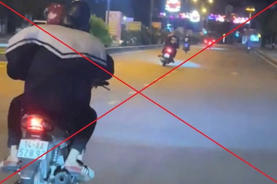 Xử lý nhóm thanh thiếu niên điều khiển xe lạng lách, phạt gần 20 triệu đồng