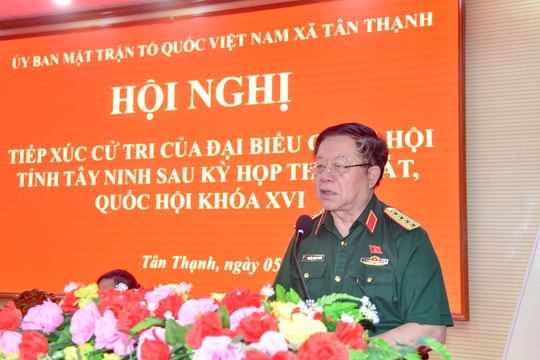 Đại tướng Nguyễn Trọng Nghĩa tiếp xúc cử tri ở Tây Ninh