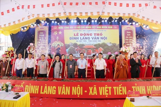 Hưng Yên: Động thổ xây dựng đình làng, mở rộng Đền thờ và nhà tưởng niệm thân mẫu Bác Hồ