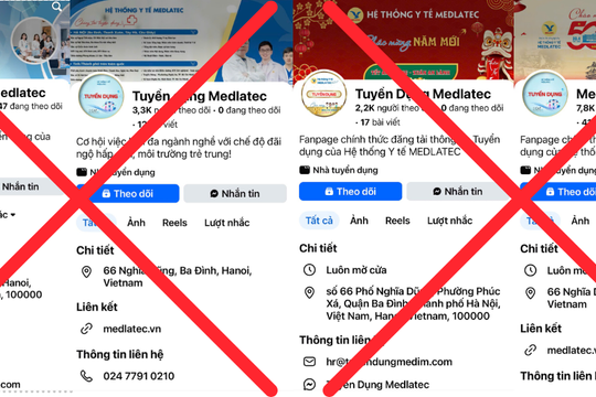 Xuất hiện nhiều hình thức mạo danh MEDLATEC, khách hàng cần cảnh giác