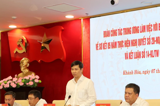 Trung ương làm việc với Khánh Hòa về thực hiện Nghị quyết 28 và Kết luận 14