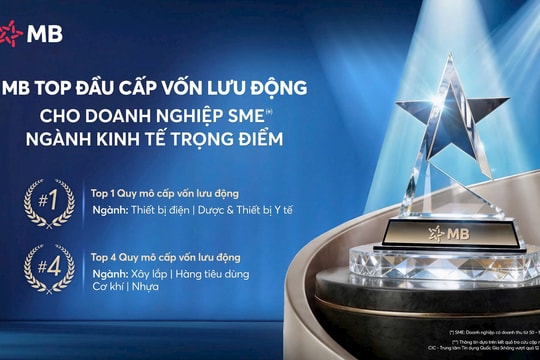 MB - top đầu dư nợ cho vay ngắn hạn SME ngành trọng điểm