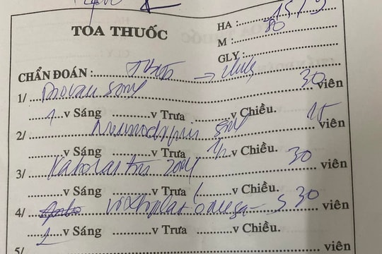 Viết đơn thuốc khó đọc, bác sĩ có thể bị phạt đến 2 triệu đồng