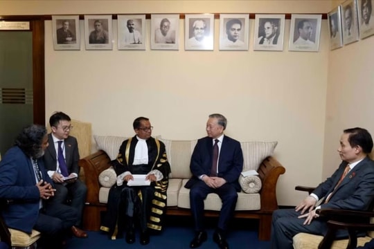 Tổng Bí thư, Chủ tịch nước Tô Lâm hội kiến Chủ tịch Quốc hội Sri Lanka Jagath Wickramaratne