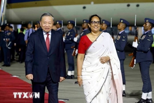 Tổng Bí thư, Chủ tịch nước Tô Lâm bắt đầu thăm cấp Nhà nước tới Sri Lanka