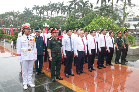 Lãnh đạo TP Hải Phòng dâng hương tưởng niệm các Anh hùng liệt sỹ dịp Kỷ niệm 71 năm Ngày Giải phóng Hải Phòng