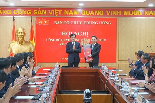 Đồng chí Hà Minh Hải giữ chức Phó Trưởng Ban Tổ chức Trung ương