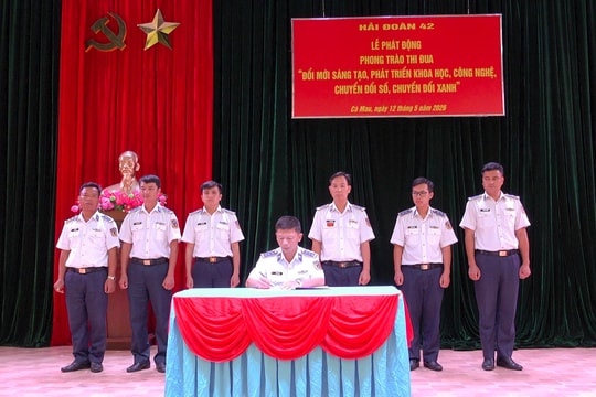 Hải đoàn 42 thi đua đổi mới sáng tạo, phát triển khoa học, công nghệ, chuyển đổi số