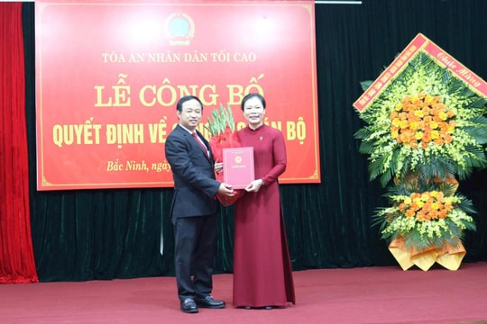 Công bố quyết định bổ nhiệm Chánh án TAND tỉnh Bắc Ninh