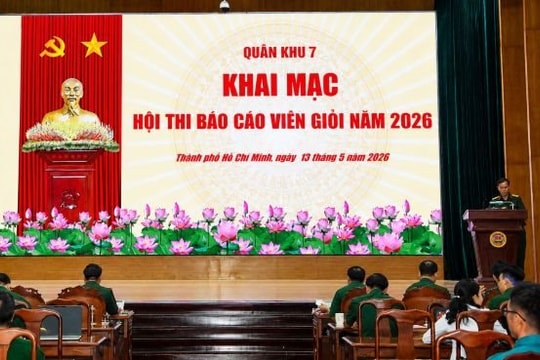 Quân khu 7: Kiểm tra năng lực lý luận và thực tiễn qua Hội thi Báo cáo viên giỏi