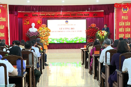 TANDTC công bố quyết định bổ nhiệm Chánh án TAND tỉnh Hưng Yên