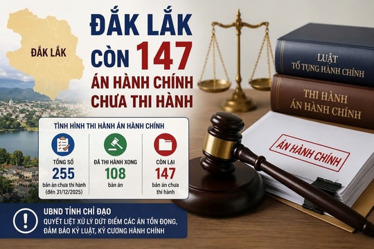 Đắk Lắk còn 147 án hành chính chưa thi hành