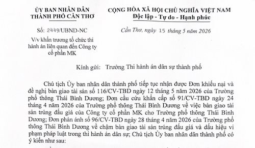 Cần Thơ chỉ đạo xử lý dứt điểm vụ chậm bàn giao tài sản đấu giá của Công ty MK