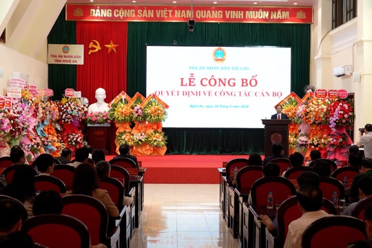 Bà Phan Thị Nguyệt Thu được bổ nhiệm Chánh án TAND tỉnh Nghệ An