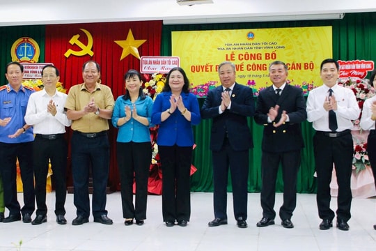 Đồng chí Huỳnh Xuân Long giữ chức Chánh án TAND tỉnh Vĩnh Long