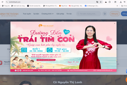 “Học viện Minh Trí Thành” và dấu hỏi về mức phí "khủng" cho các khóa đào tạo triệu view