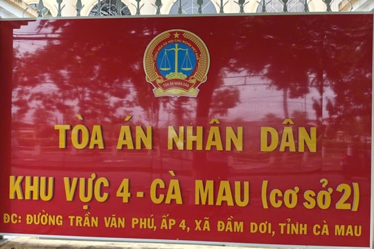 TAND khu vực 4 – Cà Mau thông báo dời trụ sở làm việc