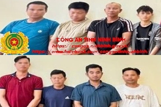 Bắt quả tang 8 đối tượng đánh bạc tại lán trại công trình