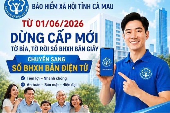 Cà Mau: Thông báo ngừng cấp bìa sổ BHXH
