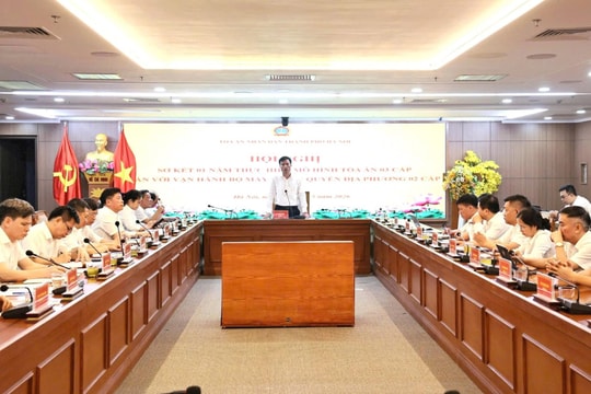 TAND hai cấp TP. Hà Nội: Sau 1 năm vận hành mô hình mới, chất lượng xét xử tiếp tục được nâng cao