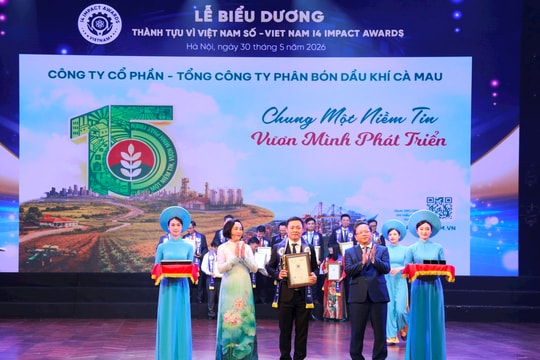 PVCFC là doanh nghiệp phân bón duy nhất được vinh danh toàn diện tại Vietnam I4 Impact Awards 2026