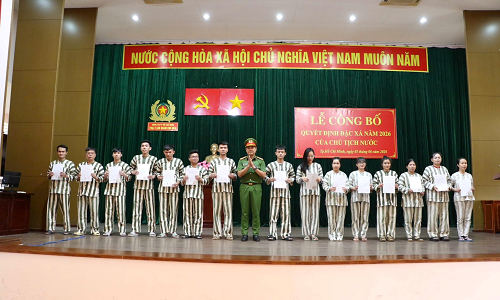 TP.HCM: 457 phạm nhân được đặc xá năm 2026