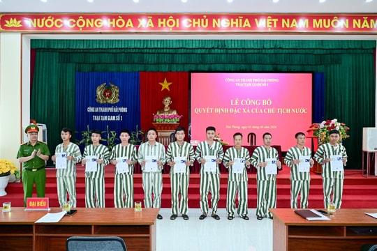 Hải Phòng: 92 phạm nhân được đặc xá