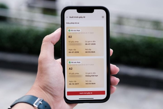 Từ 8/6, nhận chứng nhận đăng ký xe điện tử qua VNeID, VNeTraffic