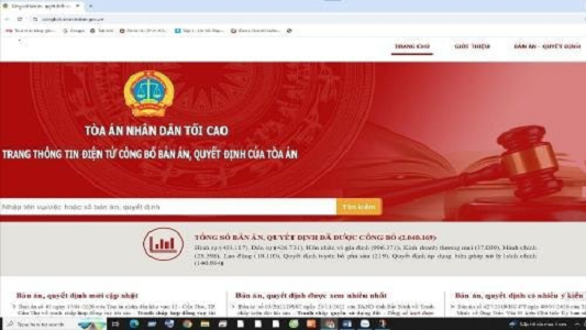 Bản án được công bố là để xã hội tiếp cận
