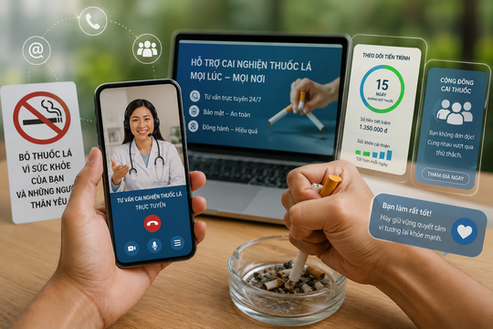 Cai nghiện thuốc lá trong kỷ nguyên số: Cơ hội từ mô hình tư vấn trực tuyến