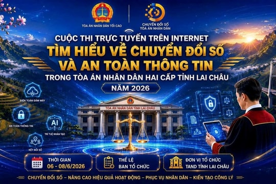 TAND hai cấp tỉnh Lai Châu tổ chức cuộc thi trực tuyến về chuyển đổi số và an toàn thông tin