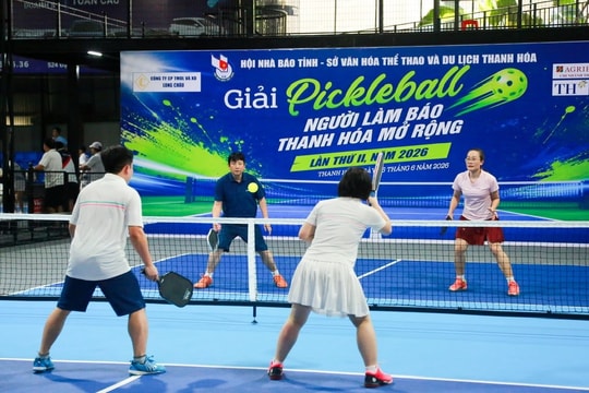 Sôi nổi Giải Pickleball Hội Nhà báo Thanh Hóa
