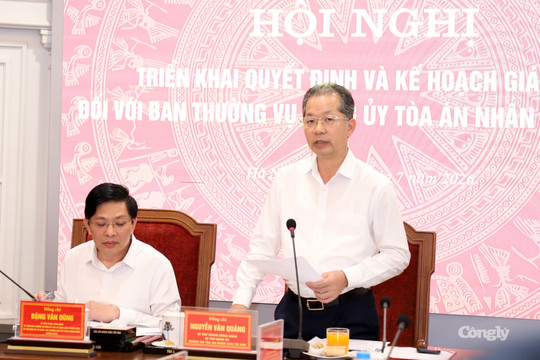 Hội nghị triển khai Kế hoạch giám sát chuyên đề đối với Ban Thường vụ Đảng ủy TANDTC