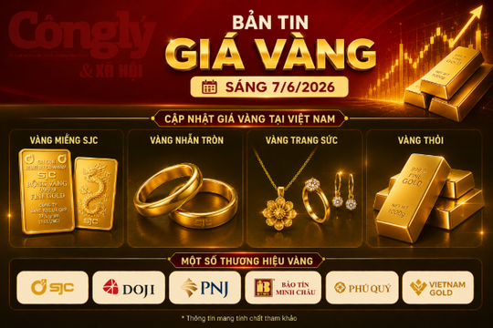 Giá vàng sáng 7/6: Vàng miếng SJC giữ quanh mốc 150 triệu đồng/lượng