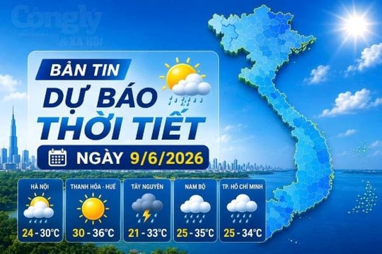 Thời tiết ngày 9/6: Miền Bắc chuyển mát, Trung bộ nắng nóng kéo dài
