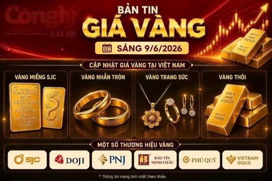 Giá vàng sáng 9/6: Vàng SJC niêm yết quanh mốc 143,8 triệu đồng/ lượng