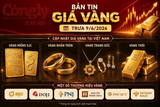 Giá vàng trưa 9/6: Vàng miếng SJC giao dịch quanh mốc 143,8 triệu đồng/lượng