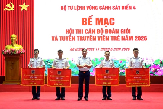Vùng Cảnh sát biển 4: Bế mạc Hội thi Cán bộ Đoàn giỏi và tuyên truyền viên trẻ