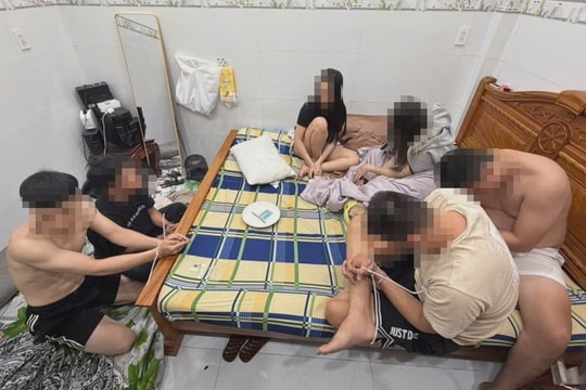 Bắt quả tang nhóm đối tượng tổ chức sử dụng trái phép chất ma túy