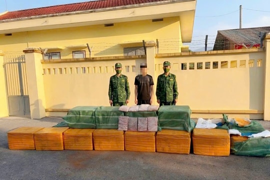 Đồn Biên phòng Pò Hèn phát hiện, thu giữ 480kg tràng lợn không rõ nguồn gốc