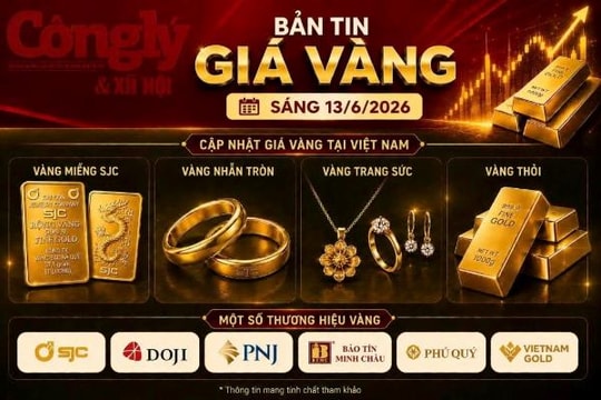 Giá vàng sáng 13/6: SJC và vàng nhẫn đồng loạt duy trì vùng giá "khủng"