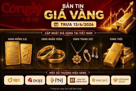 Giá vàng trưa 13/6: SJC bật tăng, trở lại mốc 147 triệu đồng/lượng