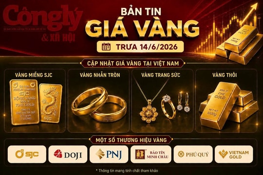 Giá vàng trưa 14/6: Vàng miếng SJC giữ mốc 147 triệu đồng/lượng