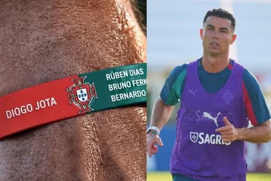 Chiếc vòng tay đặc biệt Thủ tướng Bồ Đào Nha trao cho CR7 và đồng đội