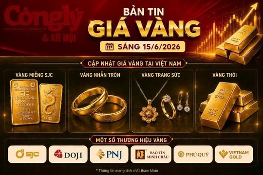 Giá vàng sáng 15/6: SJC giữ mốc 147 triệu đồng/lượng