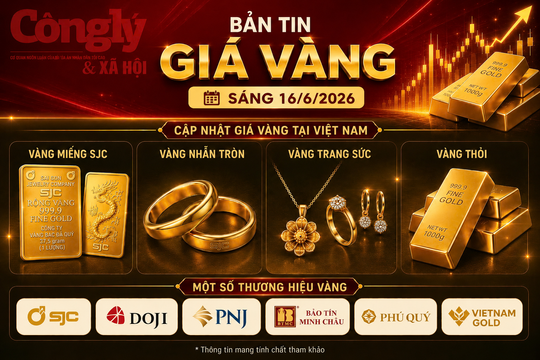 Giá vàng sáng 16/6: Vàng nhẫn bám sát 150 triệu đồng/lượng