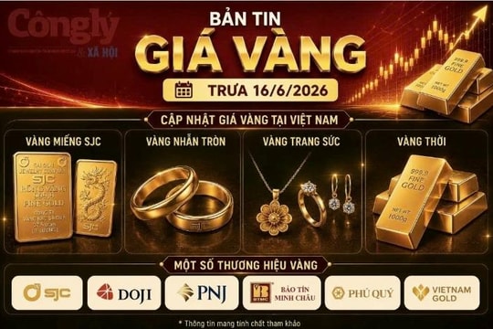 Giá vàng trưa 16/6: Vàng nhẫn chạm 152 triệu đồng/lượng